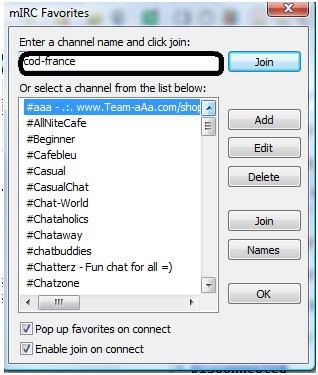channel rencontre irc
